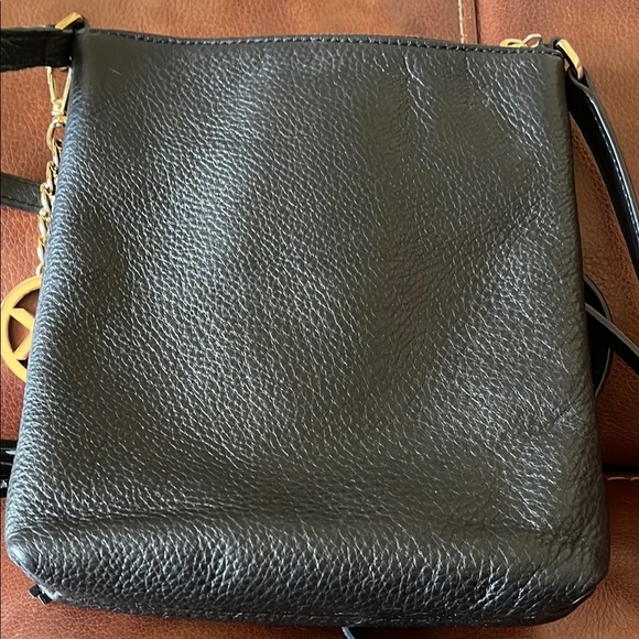 Michael Kors Black and Gold Crossbody Bag with Tassels - Picture 2 of 6